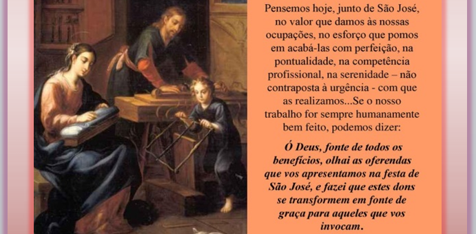 Pensemos hoje, junto de São José…
