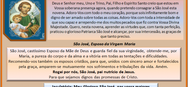 2° Novena em honra a São José