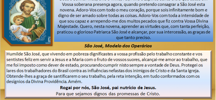6° dia da Novena em honra a São José