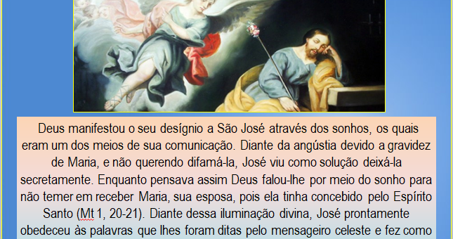 Deus manifestou o seu designio a São José