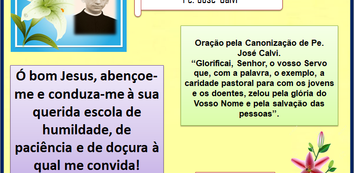 Rezemos com o Servo de Deus Pe. José Calvi